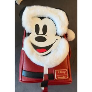 Disney's Mickey Mouse Santa (Glitter) Loungefly Backpack, BNWT